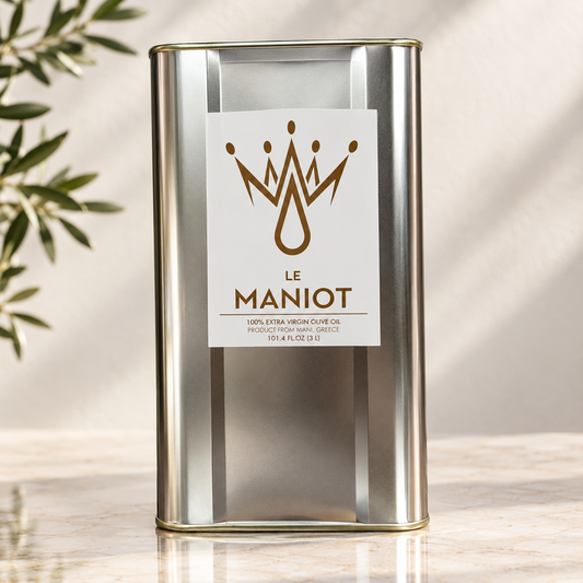 Le Maniot Extra Virgin Olive Oil 3 liter tin, Mani Greece