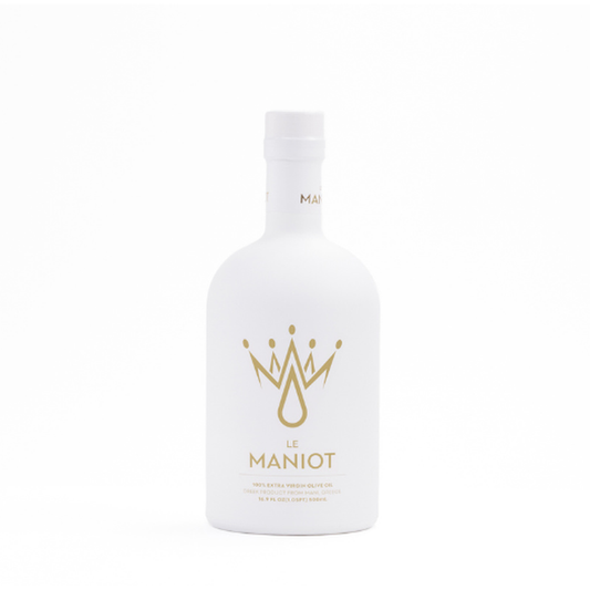 Le Maniot Original Extra Virgin Olive Oil 500mL bottle, Mani Greece